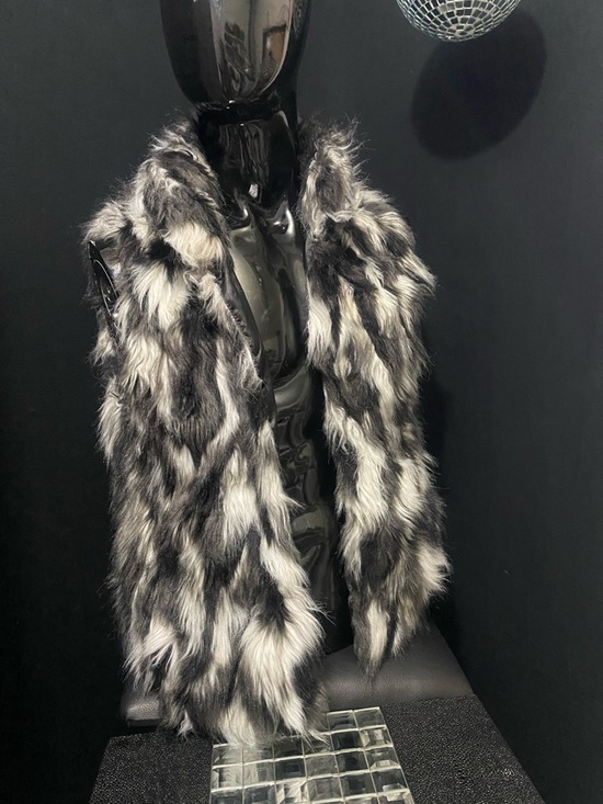 Marc New York Jackets & Blazers - Marc New York Black and White Faux Fur Vest